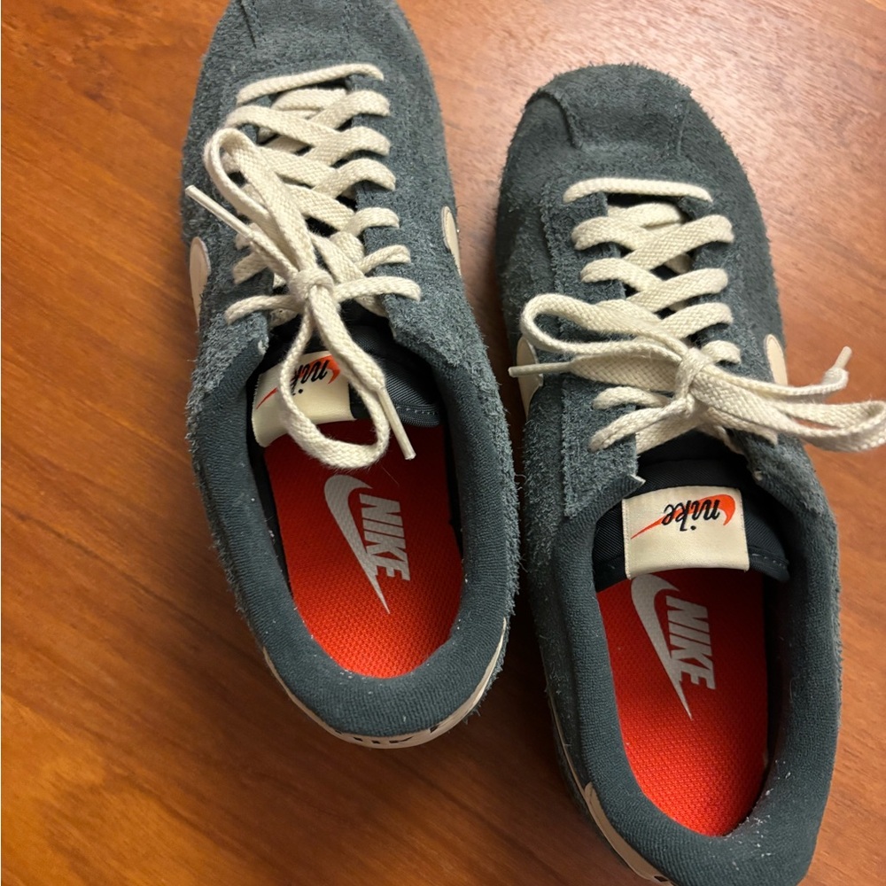 Nike Green Suede Cortez Sneakers - Picture 3 of 8